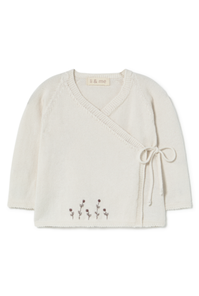 Li + Me - EMBROIDERED KNIT KIMONO