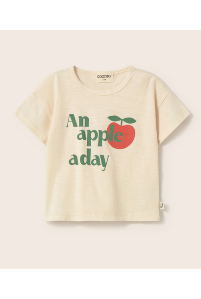 My Little Cozmo - Slub Printed Apple T-Shirt