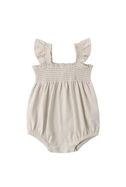 Rylee + Cru - Smocked Ruffled Sleeve Romper