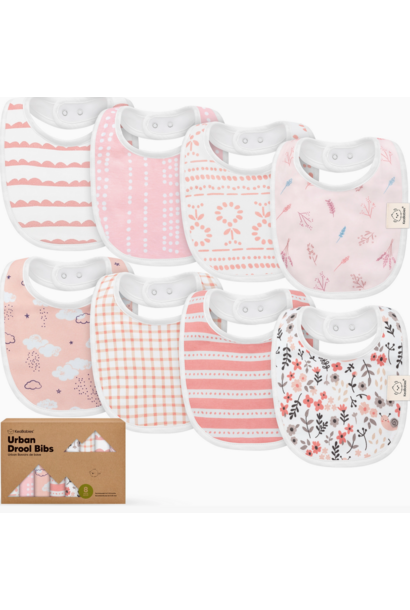 KeaBabies - 8 pack Drool Bibs