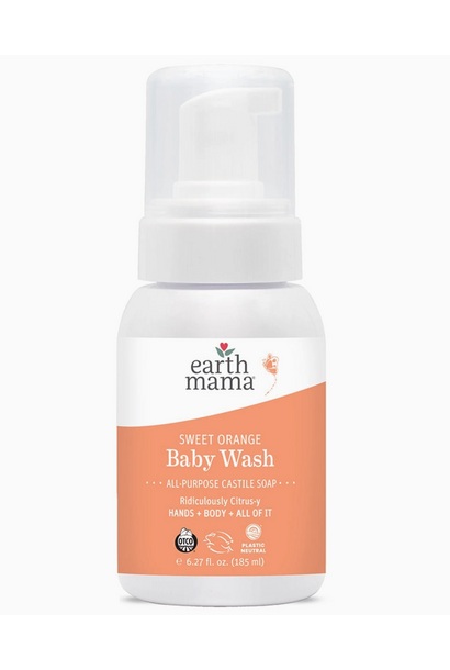 Earth Mama - Sweet Orange Castile Baby Wash 185 mL