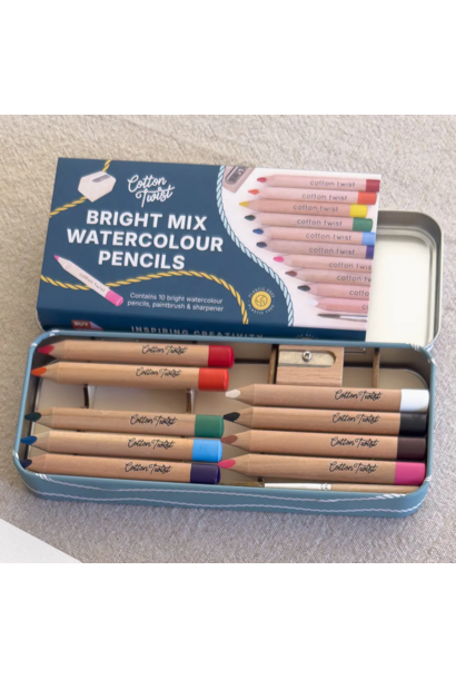 Cotton Twist - Bright Mix Watercolour Pencils Set