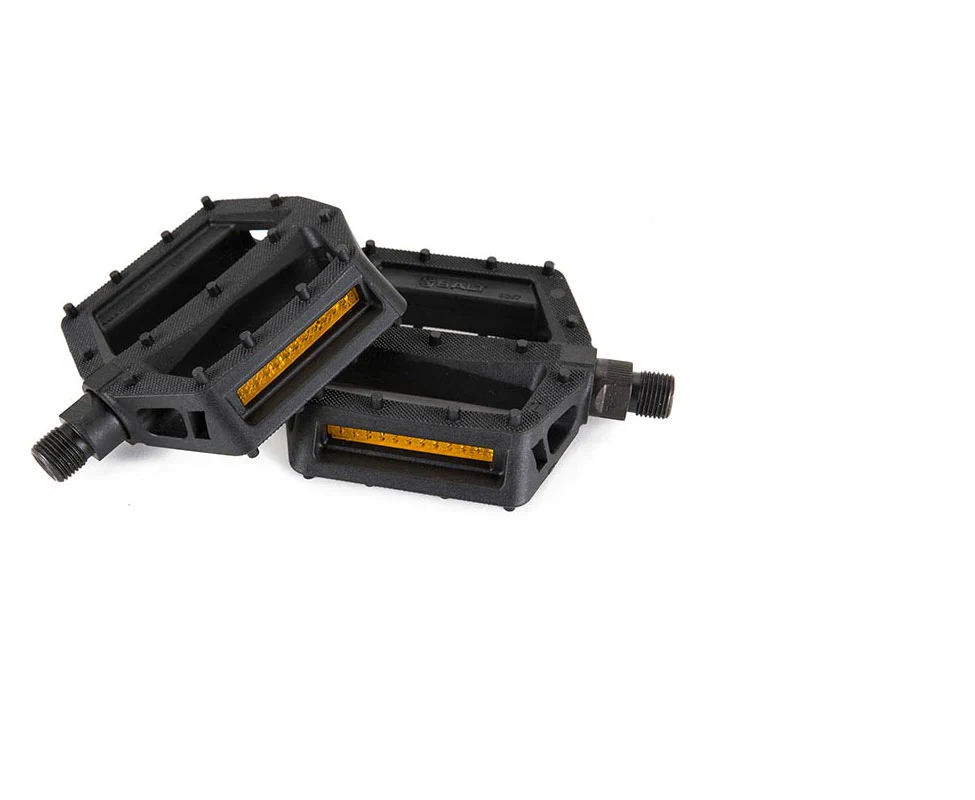 Pedali BMX Salt Junior V2 | Corpo In Plastica E Asse CrMo | 1/2" | Colore Nero