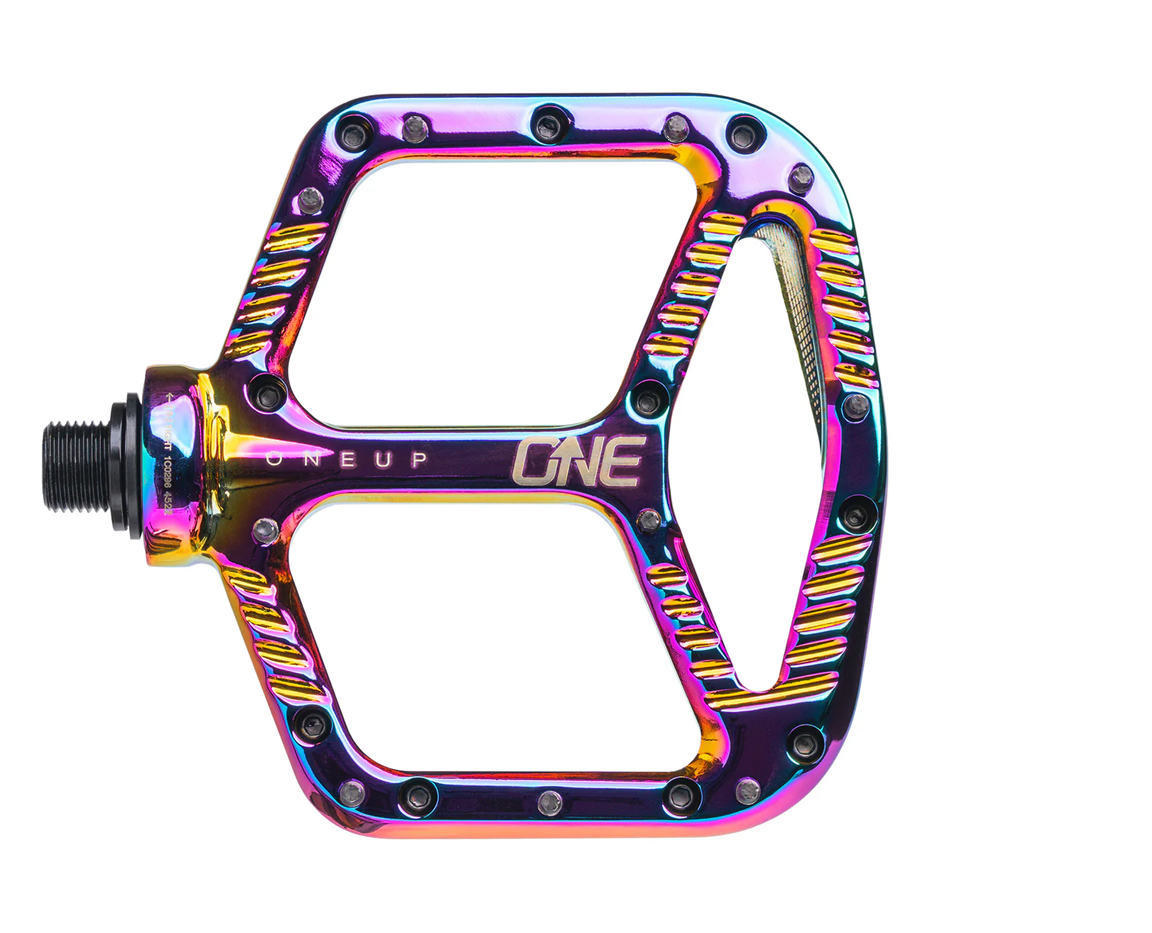 One Up Aluminium pedals oil slick