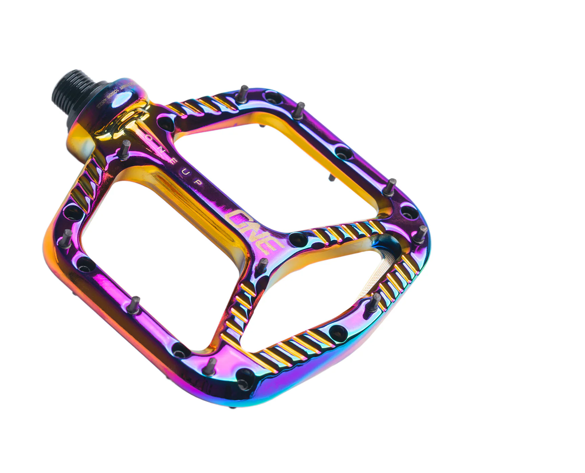 One Up Aluminium pedals oil slick