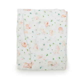 Loulou Lollipop Loulou Lollipop - Bamboo Fitted Crib Sheet, Bunny Meadow