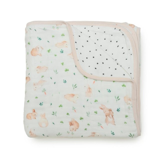 Loulou Lollipop Loulou Lollipop - Bamboo Muslin Quilt, Bunny Meadow