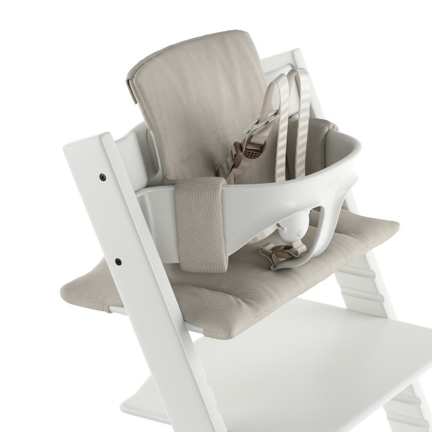 Timeless Grey Stokke Tripp Trapp Organic Cotton Mini Baby Cushion Feeding A...