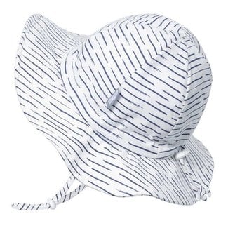 Jan & Jul Jan & Jul - Grow With Me Cotton Sun Hat, White with Waves
