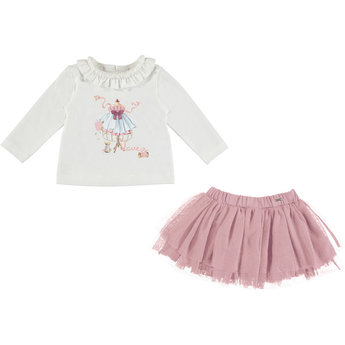 Mayoral Pink Tulle Skirt Set