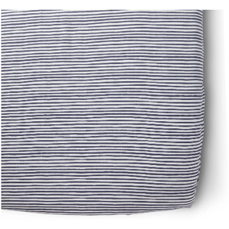 blue stripe crib sheet