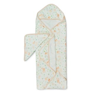 Loulou Lollipop Loulou Lollipop - Hooded Towel and Washcloth, Bunny Meadow