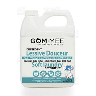 Gom.mee GOM.MEE - Détergent à Lessive Douceur pour Peaux Réactives, 1L