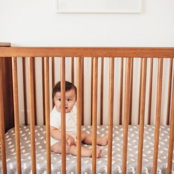 copper pearl fitted crib sheet