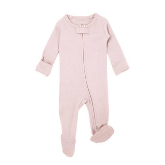 L'ovedbaby L'ovedbaby - Organic Reverse Zipper Footed Overall, Blush