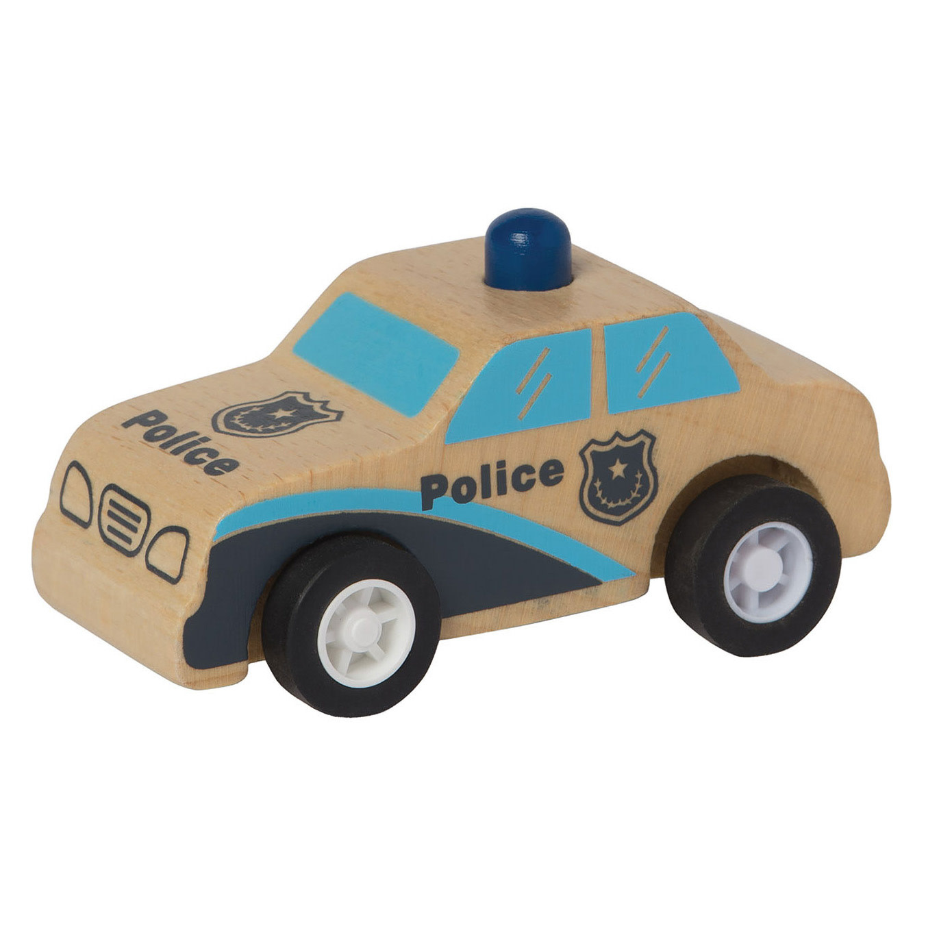 wooden police car