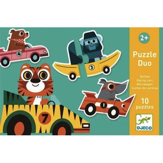 Djeco Djeco - Puzzle Duo, Racing Cars