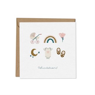 Charlotte et Charlie C&C - Greeting Card, Congratulations Girl