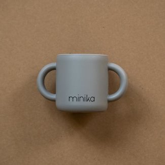 Minika Minika - Tasse d'Apprentissage en Silicone avec Poignées, Pierre