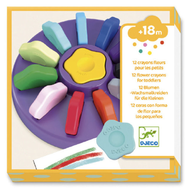 Djeco Djeco - Paquet de 12 Crayons Fleurs