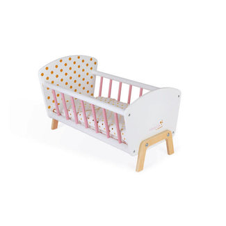 Janod Janod - Wooden Bed for Doll, Candy Chic