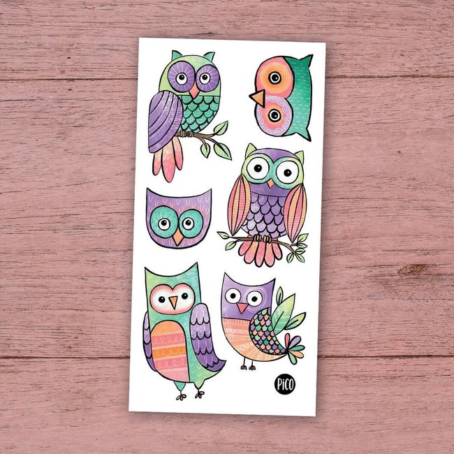 Pico Tatouages Temporaires Pico Tatoo - Temporary Tattoos, Nice Owls