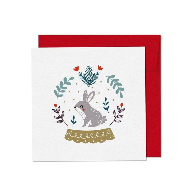 Charlotte et Charlie C&C - Greeting Card, Holiday Bunny