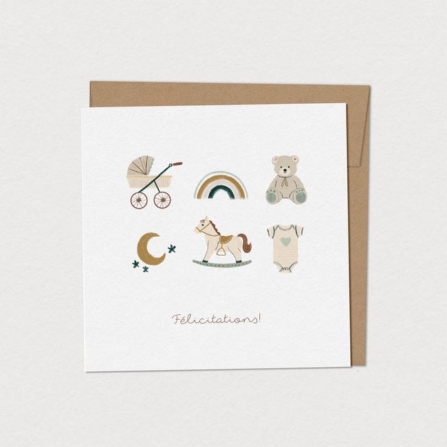 Charlotte et Charlie C&C - Greeting Card, Félicitations Unisex