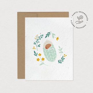 Mimosa Design Mimosa Design - Seed Paper Card, Little Cocoon