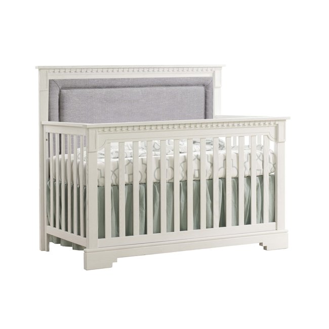 Natart Juvenile Natart Ithaca - 5-in-1 Convertible Crib Upholstered Panel, Fog Linen Weave