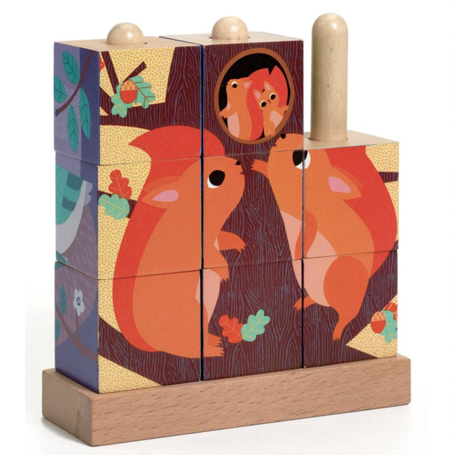 Djeco Djeco - Puz-Up Wooden Puzzle, The Forest