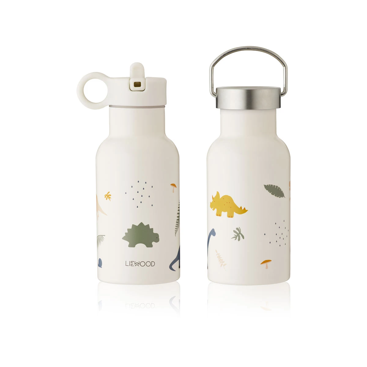 Liewood Thermos Water Bottle With 2 Lids 350ml Dino Mix Charlotte Et Charlie