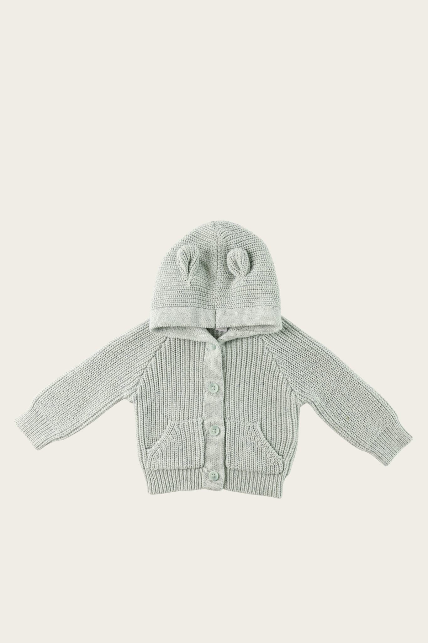 Jamie Kay - Bear Hooded Cardigan, Blue 
