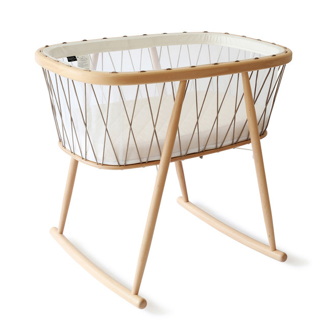 Charlie Crane Charlie Crane - Kumi Cocon Mesh Crib with Natural Coco Mattress, Hazelnut Laces