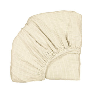 Charlie Crane Charlie Crane - Muslin Fitted Sheet for Kumi Crib, Milk