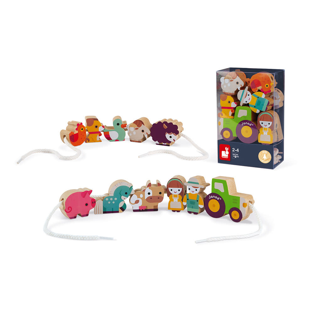 Janod Perles A Enfiler En Bois Ferme Charlotte Et Charlie Janod Perles A Enfiler En Bois Ferme Charlotte Et Charlie
