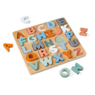 Janod Janod - Wooden Alphabet Puzzle, Sweet Cocoon