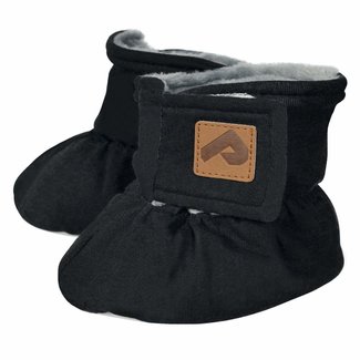 Perlimpinpin Perlimpinpin - Jersey Baby Booties, Black