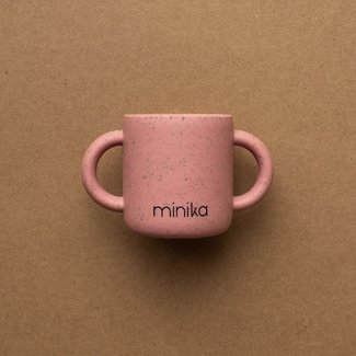 Minika Minika - Tasse d'Apprentissage en Silicone avec Poignées, Sorbet
