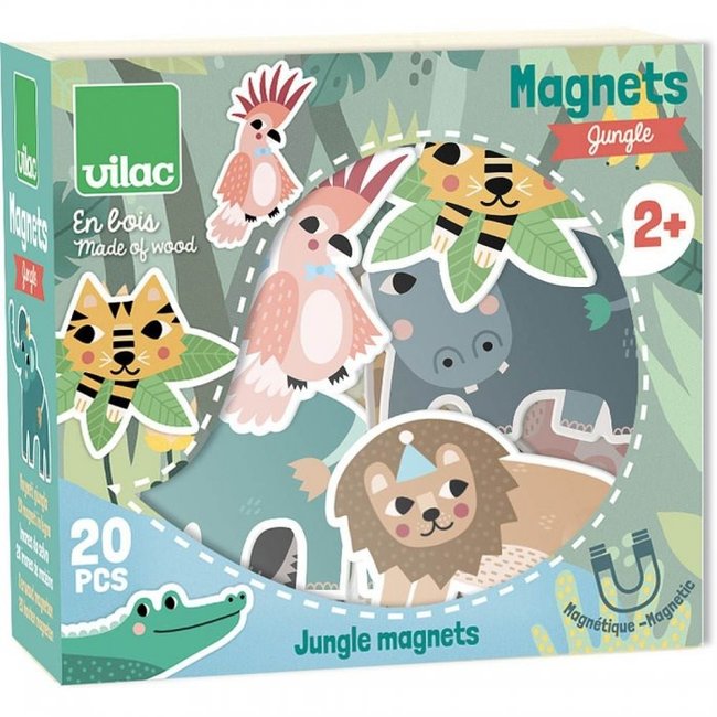 Vilac Vilac - 20 Piece Magnets Set, Jungle