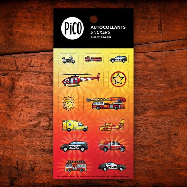 Pico Tatouages Temporaires Pico Tatoo - Stickers, Firefighter Vehicles