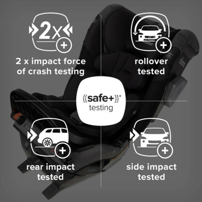 Diono Radian 3QXT+ Latch Banc Hybride, Jet Noir Charlotte et Charlie