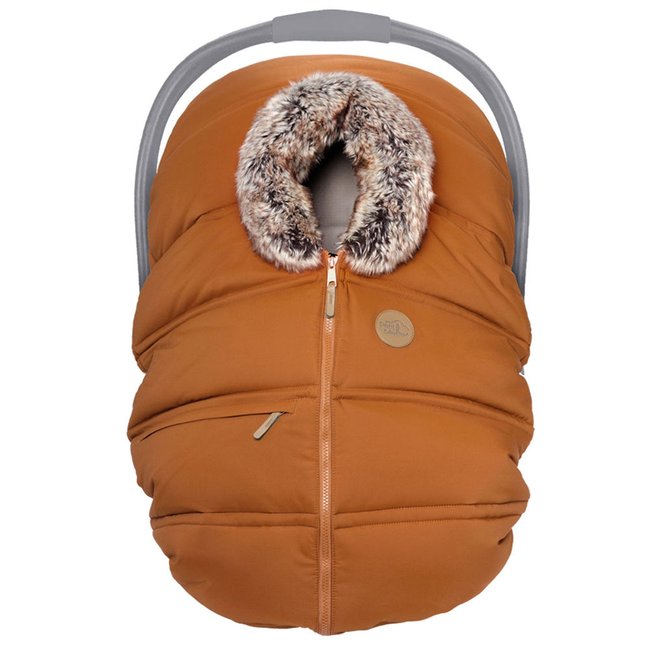 Petit Coulou Winter Baby Car Seat Cover Pecan Wolf Charlotte Et Charlie