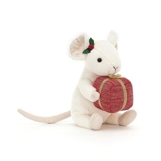 Jellycat Jellycat - Merry Mouse with Present 7''