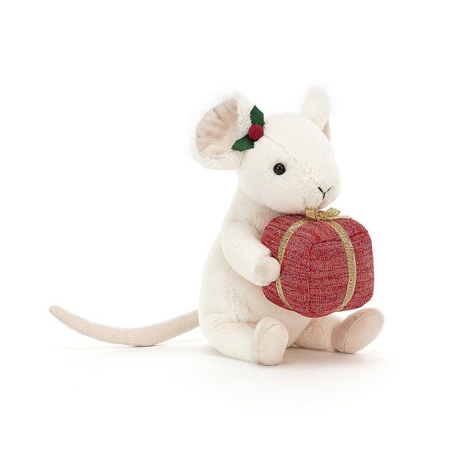 Jellycat Jellycat - Merry Mouse with Present 7''