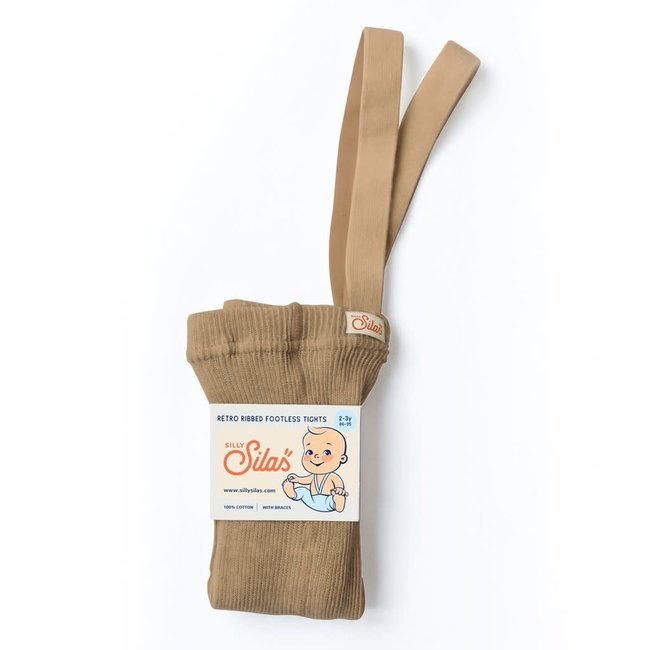 Silly Silas - Footless Tights with Braces, Light Brown - Charlotte