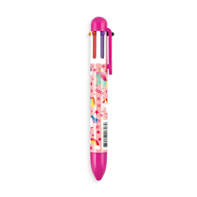 Ooly Ooly - 6 Click Multi Color Pen, Hot Pink Unicorn