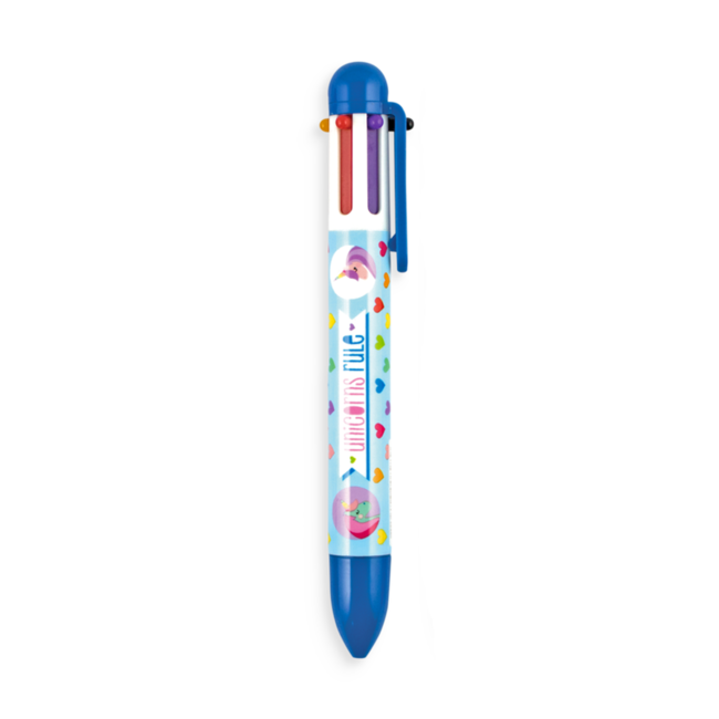 Ooly Ooly - 6 Click Multi Color Pen, Blue Unicorn