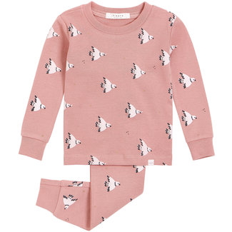 Petit Lem Petit Lem - 2 Pieces Organic Cotton Pyjama,  Pink Dove