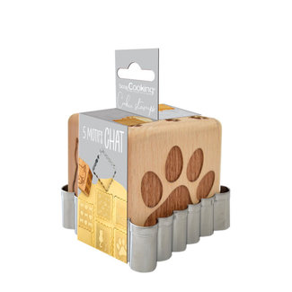 Scrapcooking Scrapcooking - Wooden Cookie Stamp and Cutter, Cat